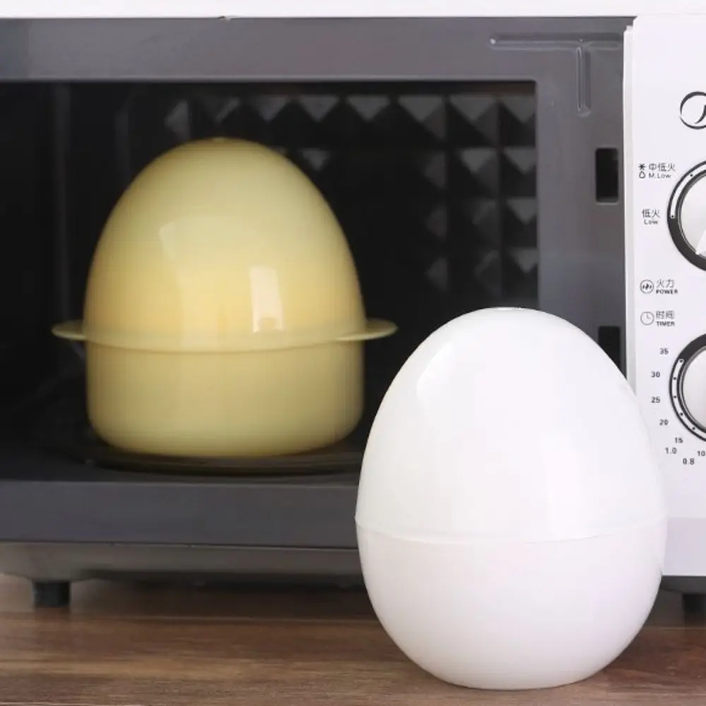 Multifunctional 4 Grids Egg Shape Microwave Egg Steamer Quick Professional Egg Boiler White Microwave Boiled Egg Maker Dormitory