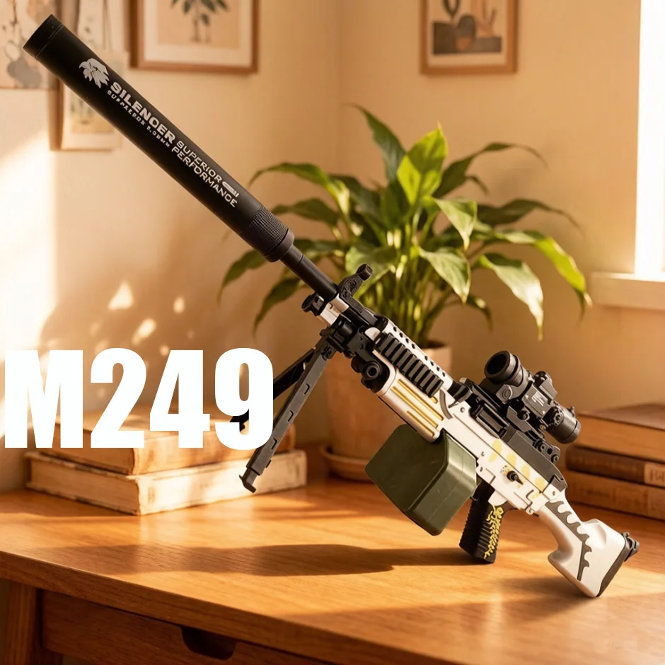 

Игрушечные пистолеты M249 и AK47, стреляющие гелевыми шариками 7-8 мм, с электрической непрерывной стрельбой, возможностью ручного управления при отсутствии батареек, две модели в наличии, игровая модель.