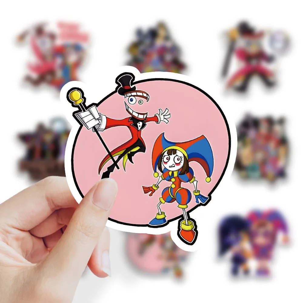 50PCS Animated Comedy The Amazing Digital Circus Graffiti Stickers for Bicycle Hand Account Pencil Case Decals