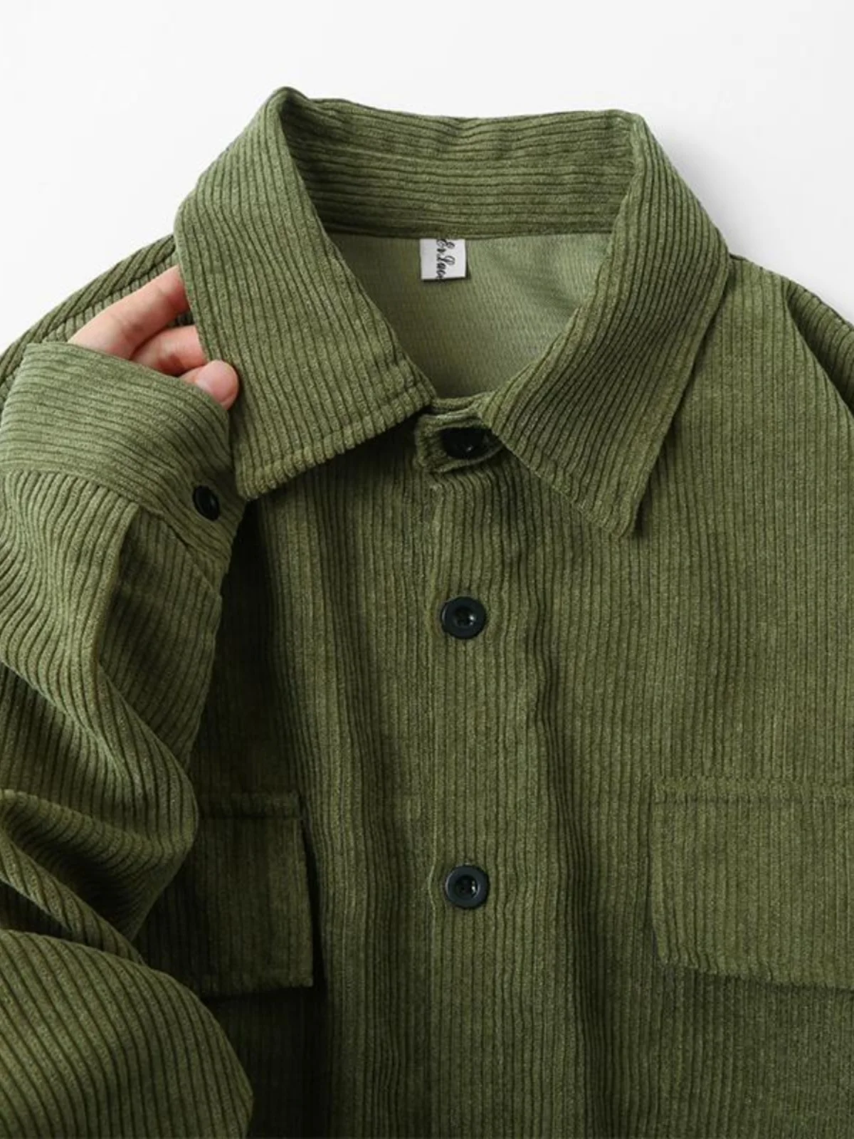 

Мужская вельветовая рубашка оверсайз (до 300 фунтов), с длинным рукавом, повседневная, свободного кроя, на пуговицах, дышащая, для осени