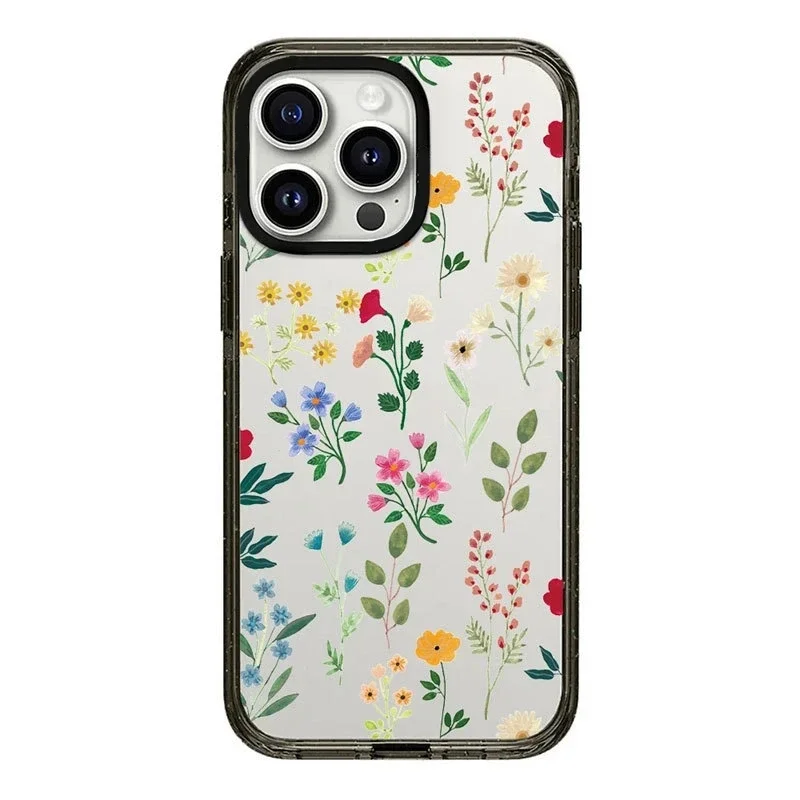 

2.0 Version Acrylic Upgrade Border Flower Leaf Phone Case Cover for IPhone 11 12 13 14 15 Pro Max Case for IPhone 15 Pro Max