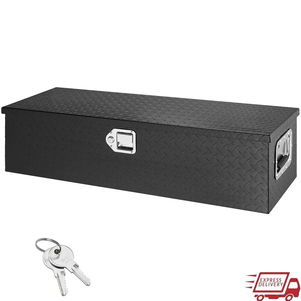

Heavy Duty Aluminum Tool Box Waterproof Lockable Storage Truck Bed RVs Trailers with Widened Handles and Spacious Design