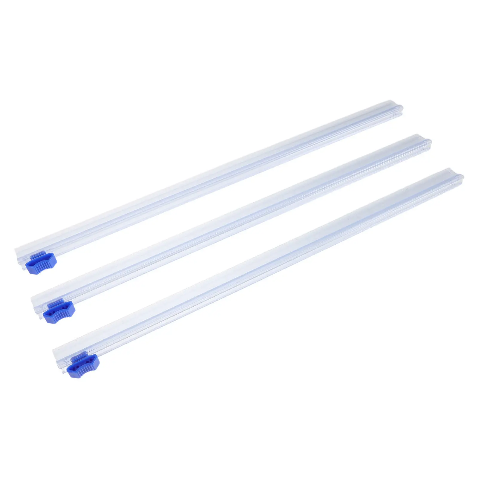 3Pcs Plastic Wrap Cutter 37Cm Sliding Cutters Strip Reusable Film Slide Cutter for Food Wrapping Baking Paper Barbecue