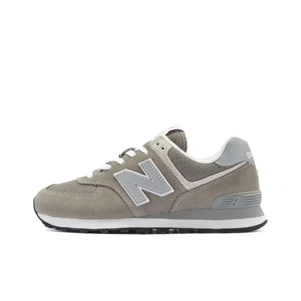 Original New Balance NB 574 Classic Vintage Mesh Fabric Faux Leather Casual Men's and Women's Running Shoes Deep Blue ML574EVG