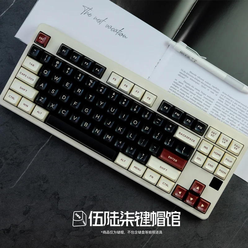 ASA Roman keycap Xueyuan duży węglowy łosoś pbt dwukolorowa adaptacja 61/68/75/84/87 i inne klawiatury mechaniczne