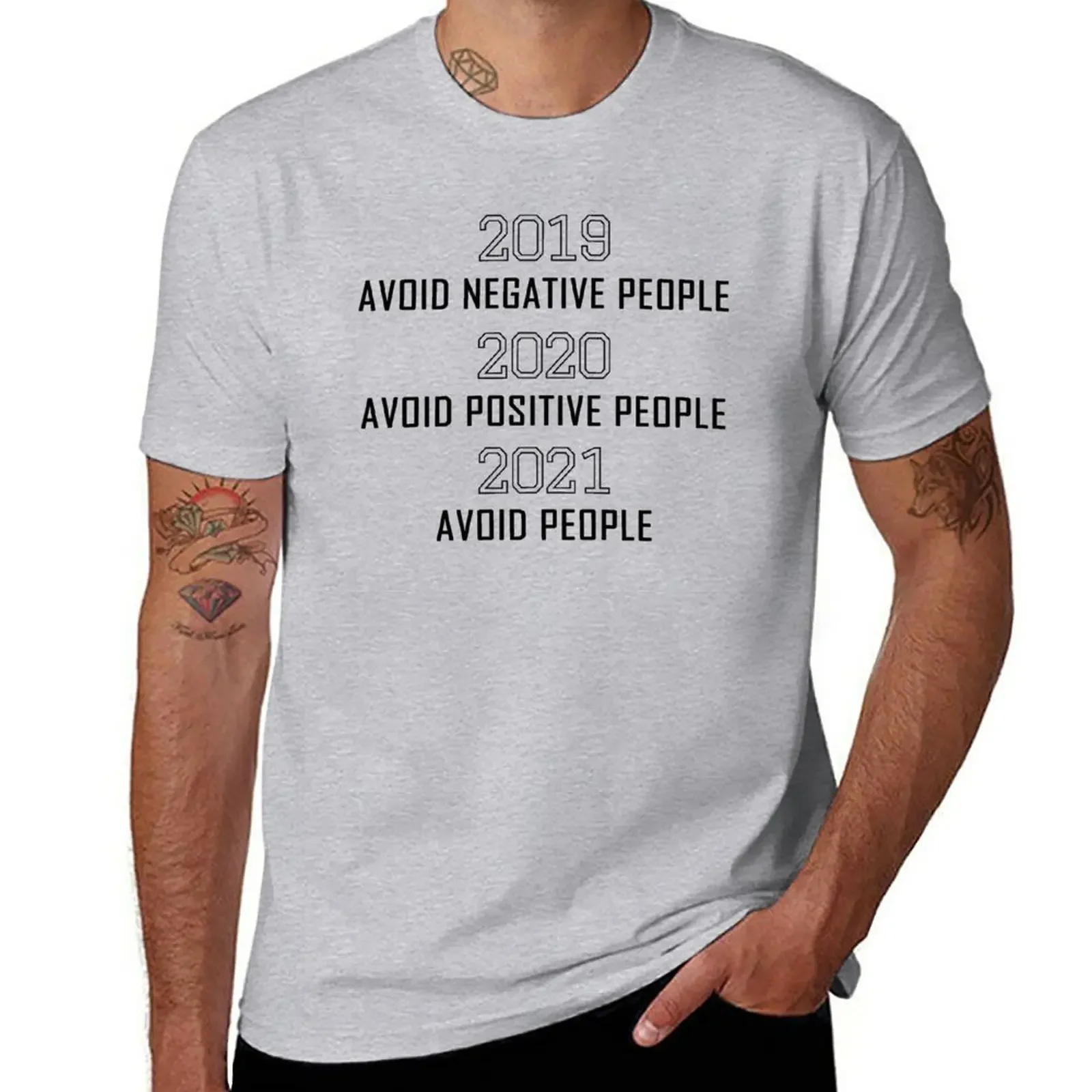 2019 Avoid Negative People 2020 Avoid Positive People 2021 Avoid People T-Shirt funnys shirts graphic tees t shirt for men