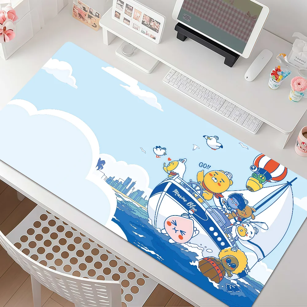 Cartoon K-KAKAO CUTE Mouse Pad Anti Slip Rubber Edge Locked Thickened Laptop Gaming F-FRIENDS Desk Mat