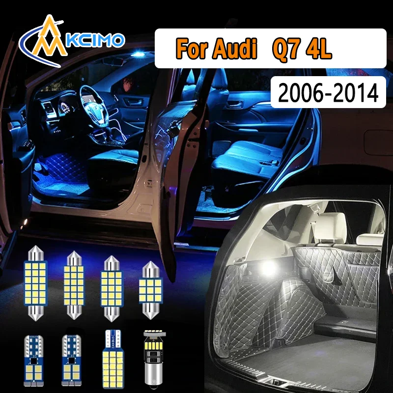 

LED Interior Light Kit for Audi Q7 4L (2006-2014) Dome Map Bulb Replacement Easy Install Front And Rear Lights