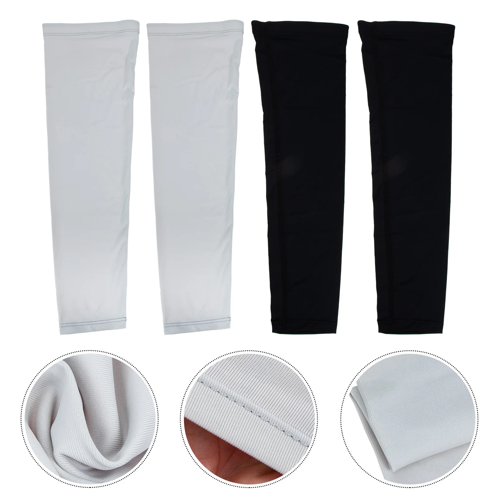 2Pairs Cooling Arm Sleeves Comfortable Sun Resistant Sleeves Uv Protection Breathable Reusable for Outdoor Activities
