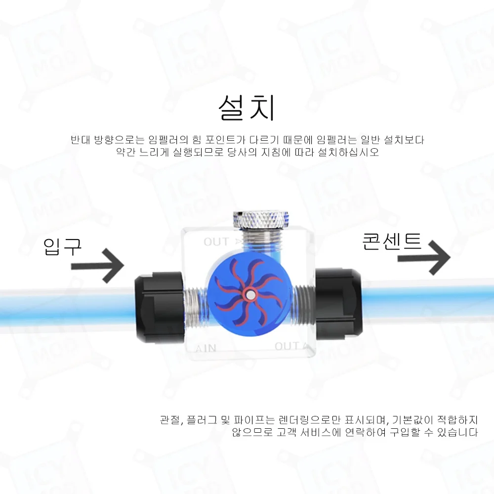 FREEZEMOD 3 Way Cube Flow Indicator Square Liquid Flow Meter Tachometer Observing Water Cooler For Water Flow Monitering LSJ-PM3