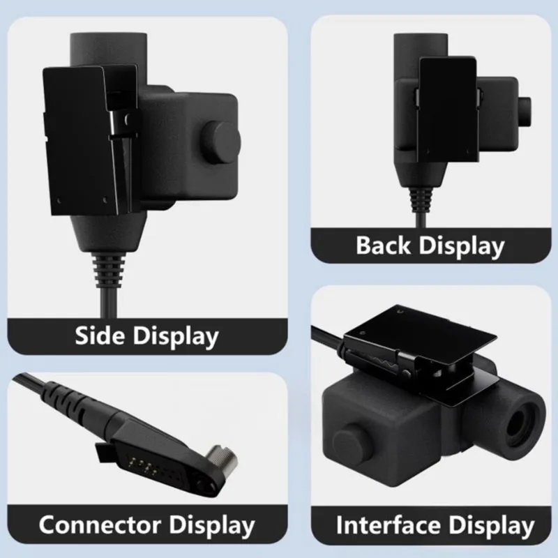 Super Sale GP-328 PLUS U94 PTT Cable Adapter for Motorola GP328 Plus Walkie Talkie NATO Plug Two-Way Radios Accessory