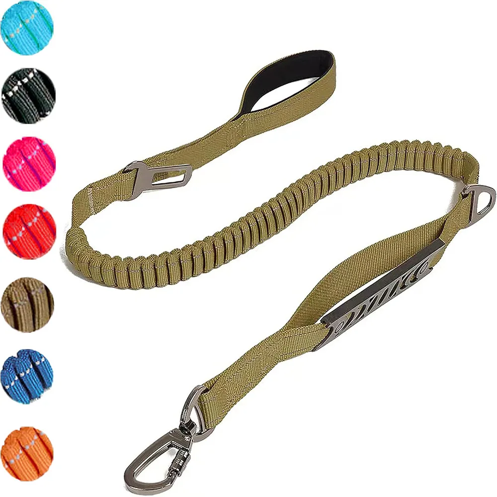 Fashion&cool Robuste Hundeleine, speziell für große Hunde, reflektierender, stoßdämpfender Bungee-Autosicherheitsgurt für das Hundetraining – Detail 3