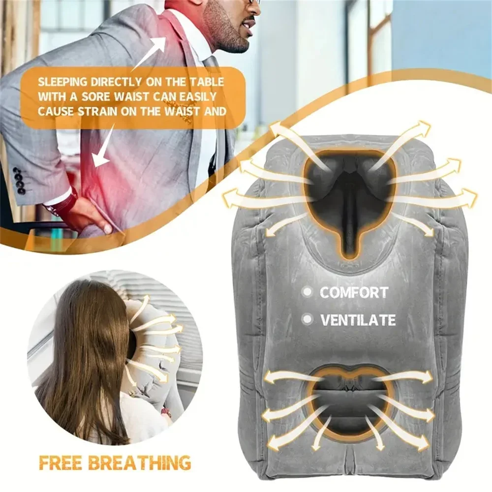 

1 шт. надувная подушка для путешествий, подушка в виде самолета с запатентованным клапаном, дизайн, дорожные аксессуары, поддержка шеи и головы, дорожные подарки