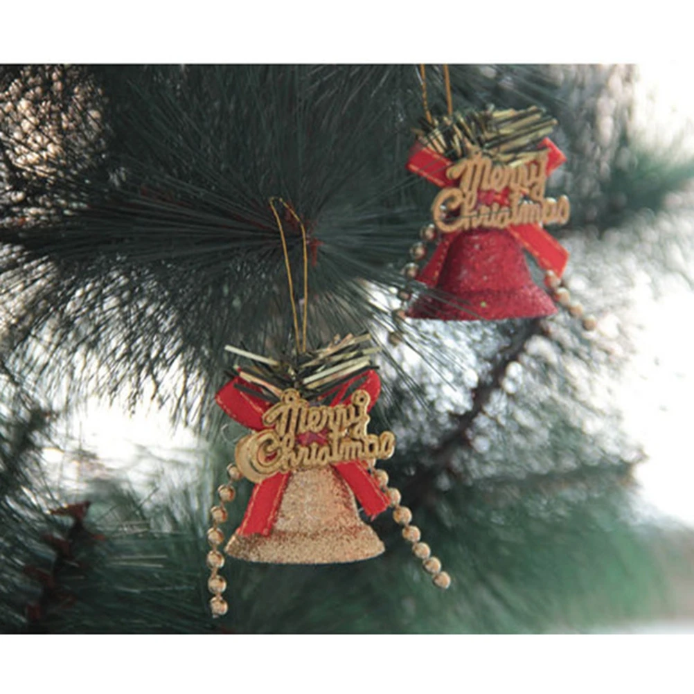 

12 Pcs Jingle Bells Decor Material Festive Party Festival Wedding Home Garden Christmas Tree Pendant Bell nament Bubble