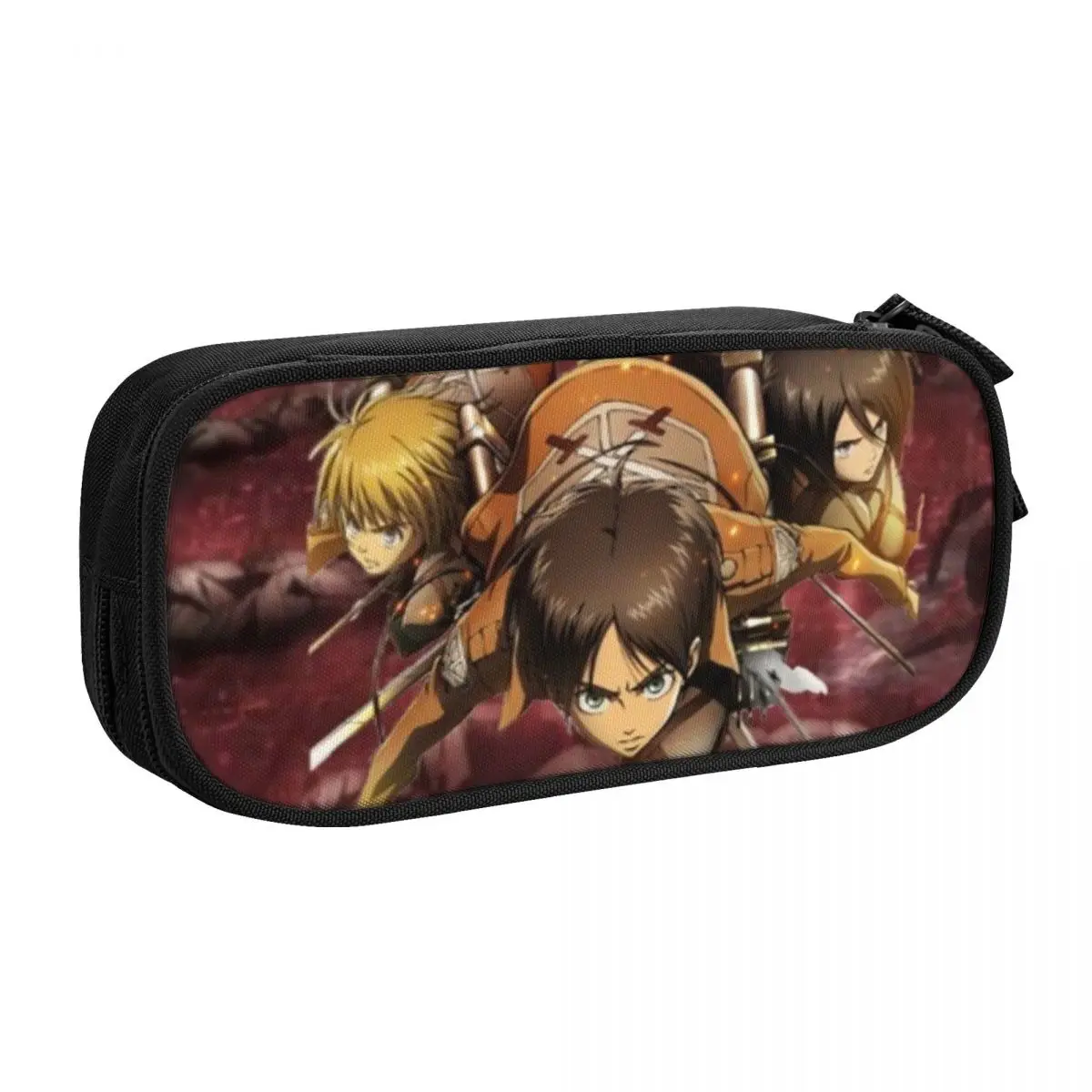 

Attack On Titan Eren Levi Pencil Cases Cute Shingeki no Kyojin AOT Pen Box Bags Kids Large Storage School Supplies Pencil Pouch