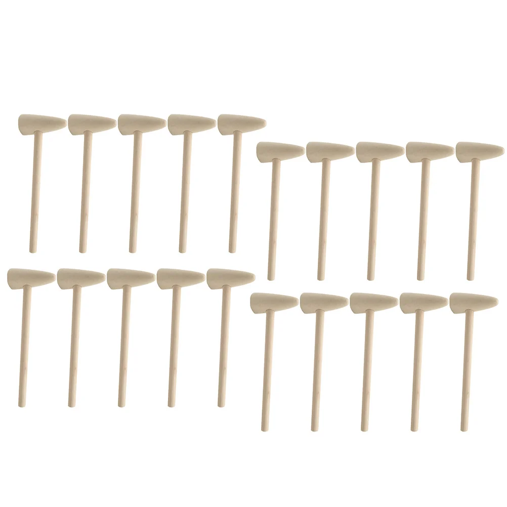 20 pezzi mini martello di legno piccoli mazze per bambini martello di legno per bambini strumento artigianale fai da te gioco di martellatura di attività per l'asilo