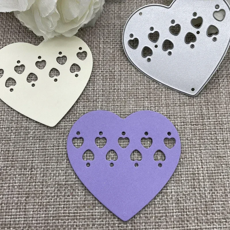 

Новые металлические вырубные штампы в форме сердца для скрапбукинга, декоративного рукоделия, трафареты для вырезания, формы для творчества