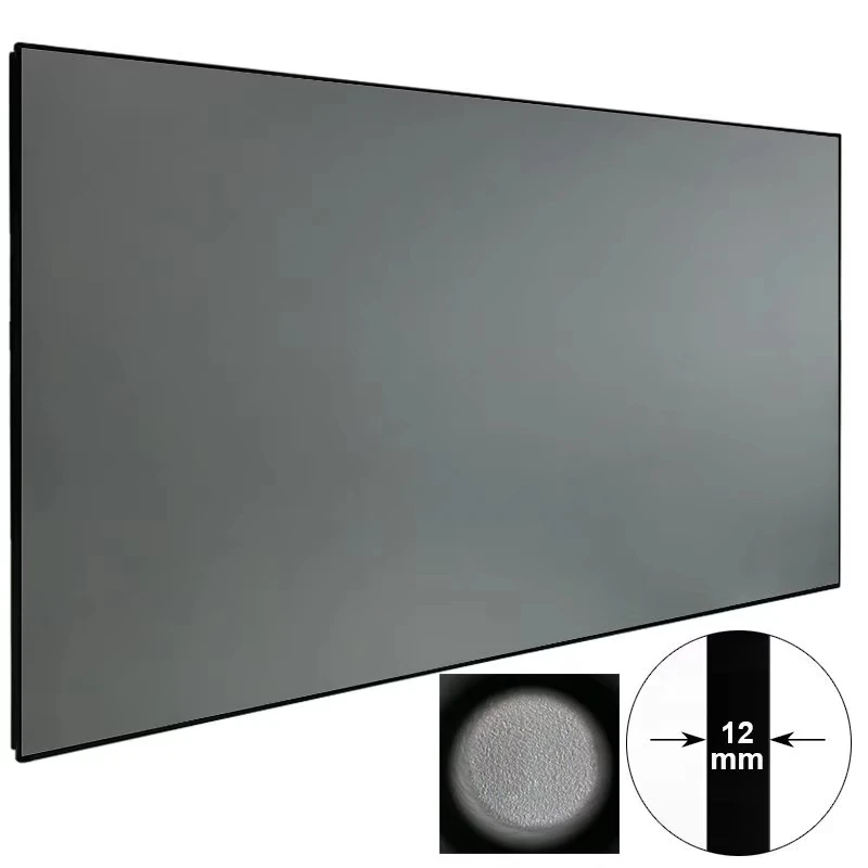100-200'' Ambient Light Rejection 8K Black Diamond/Crystal ALR Screen ALR Fixed Frame Projection Screen for Long Throw Projecor