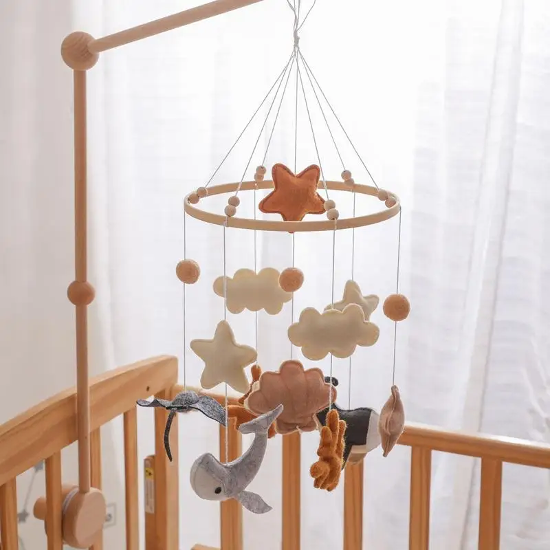 Mobiel voor babybed Bel Cartoon speelgoed Ophangbaar zeedier Decoratie voor wieg Kinderbed Bel Jongens Meisjes Slaapkamer Wieg
