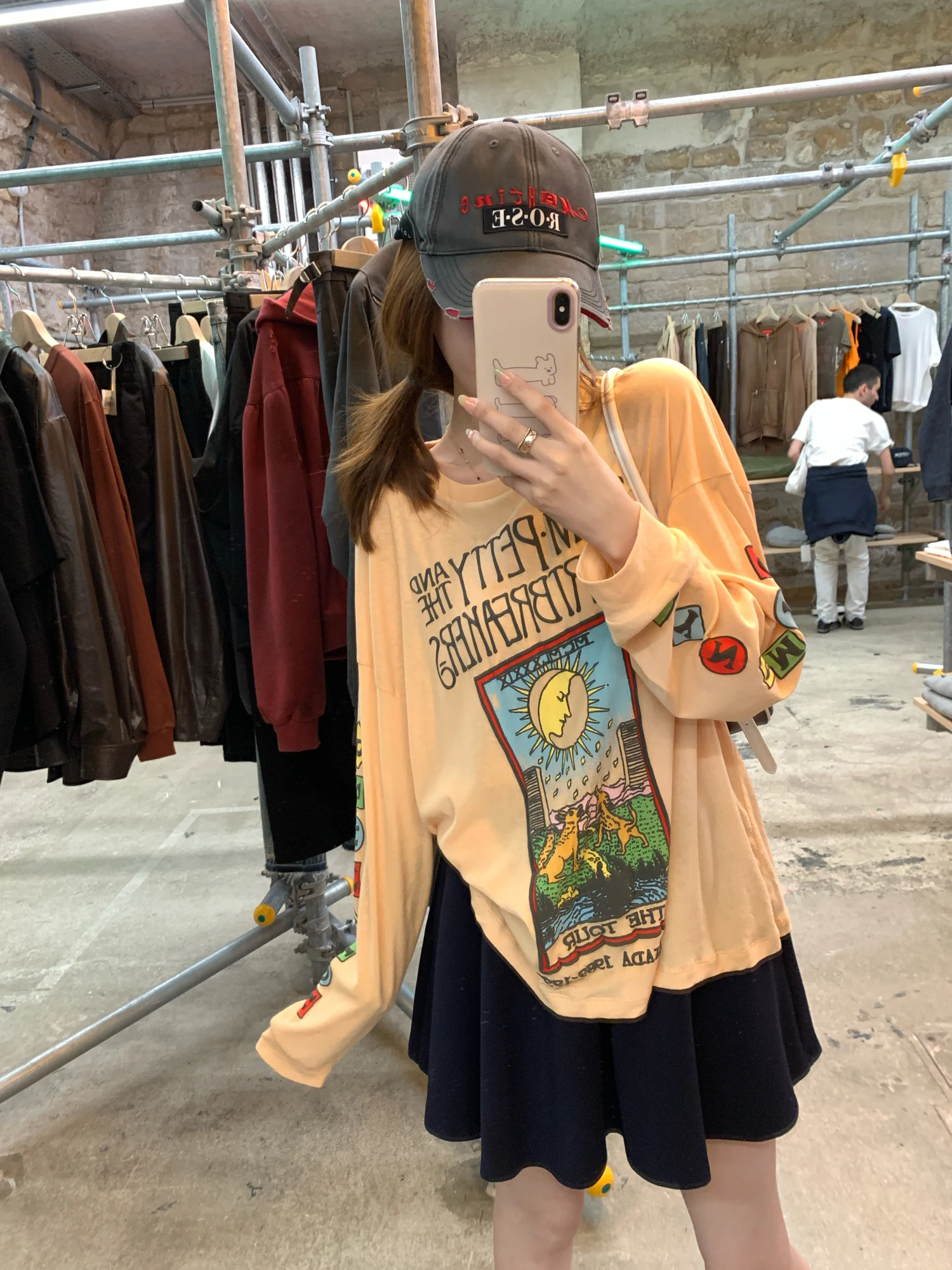 

Realzz Faionable Printed Foam Sun Protection T-irt Women's Casual Cotton Long Sve round Ne Sweat Absorbent T-irt