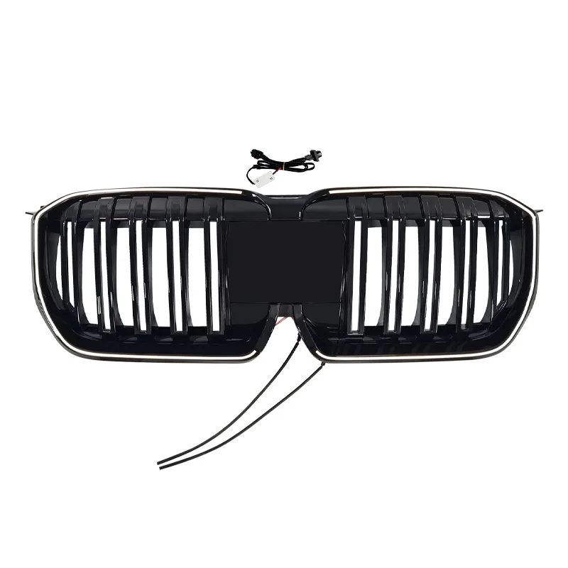 Gloss Black Single & Double Slat LED Illuminated Kidney Grille External Glow Air Intake Grill For BMW X1 U11 2023 2024 2025 2026