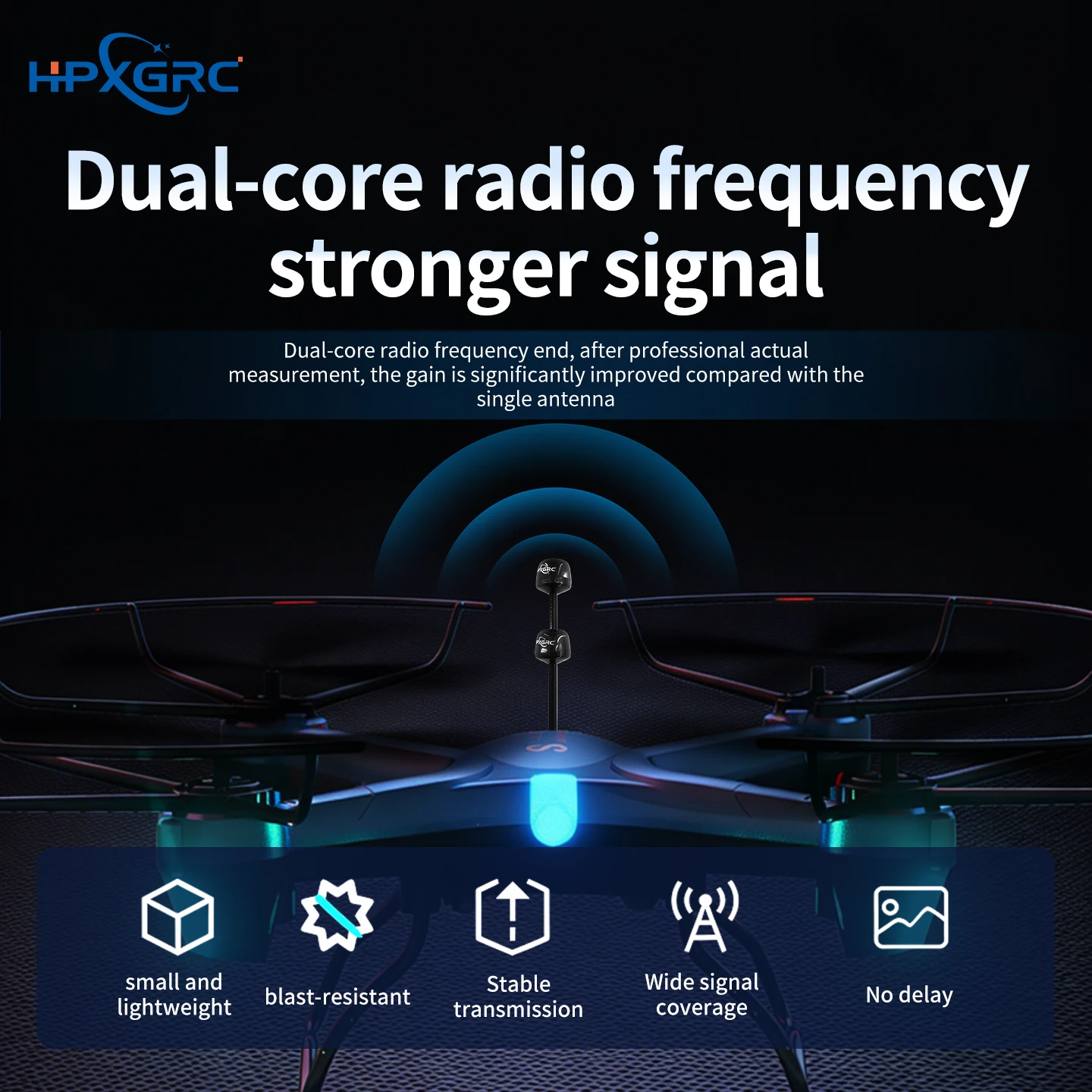 High Gain 5.8GHz Circular Polarized SMA FPV Antenna Long Distance Transmission For Cinematic & Racing Drones