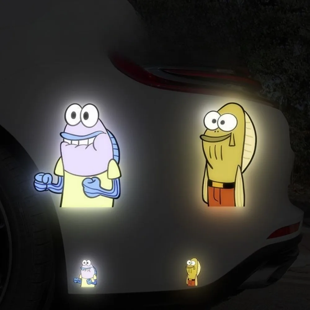 SpongeBob Bikini Bottom Cute Animal Reflective Car Sticker Scratch Cover Creative Auto Decoration Gift - view 3