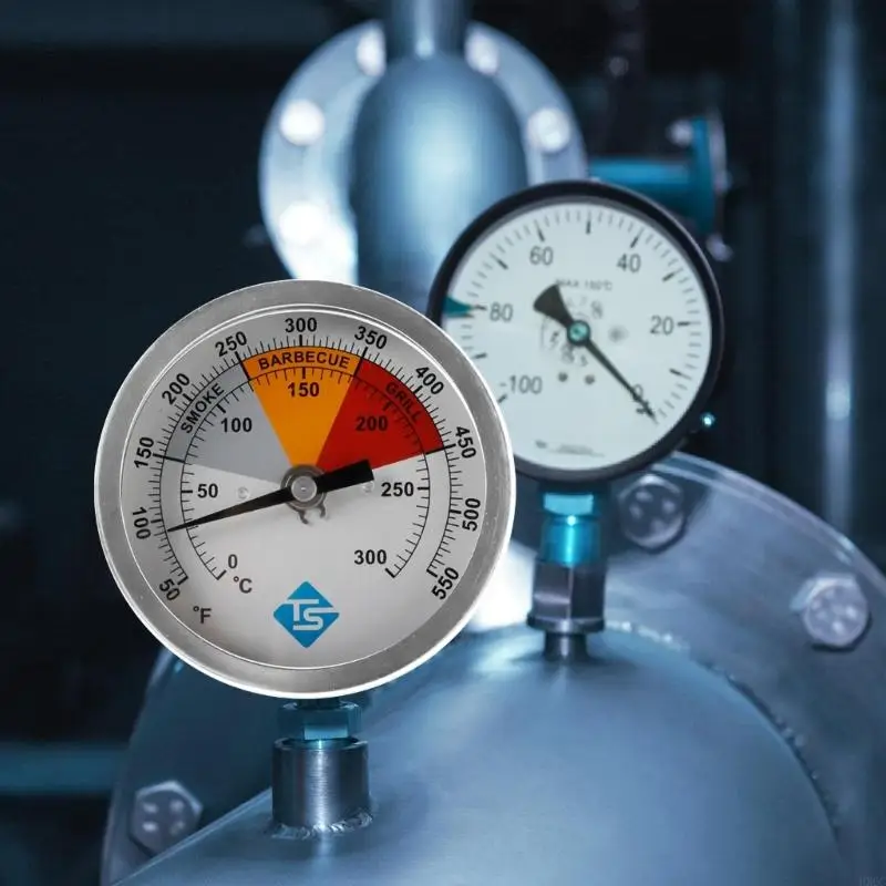 HX6C 1/2NPT Termometer Oven Ulir Diameter 83Mm Meteran Uji Dial Bulat