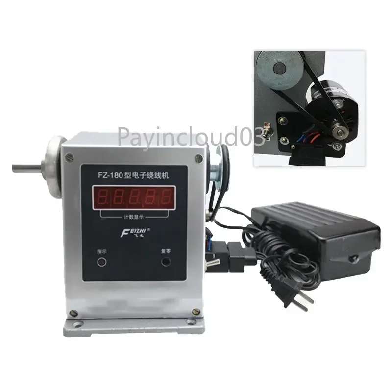 Electric counting winding machine, coil winding device, adjustable semi-automatic winding tool, 0-9999 counting range