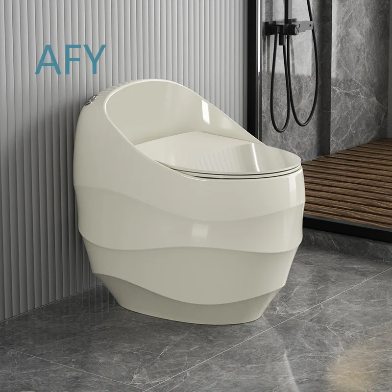 For YUGUAN Creative Embossed Egg Shape Toilet for Home Use Colorful Compact Toilet for Small Spaces Large Drain Pipe Siphonic