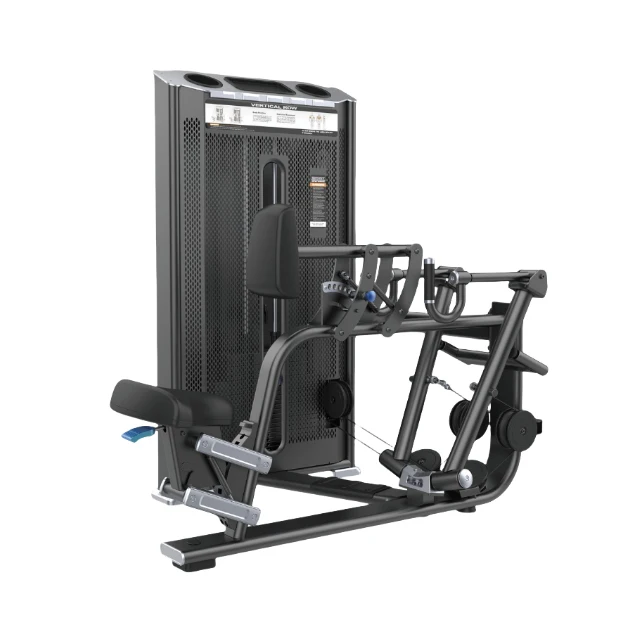 Professional gym-grade steel seated rowing machine with safety features, designed for arm, chest, and back workouts.