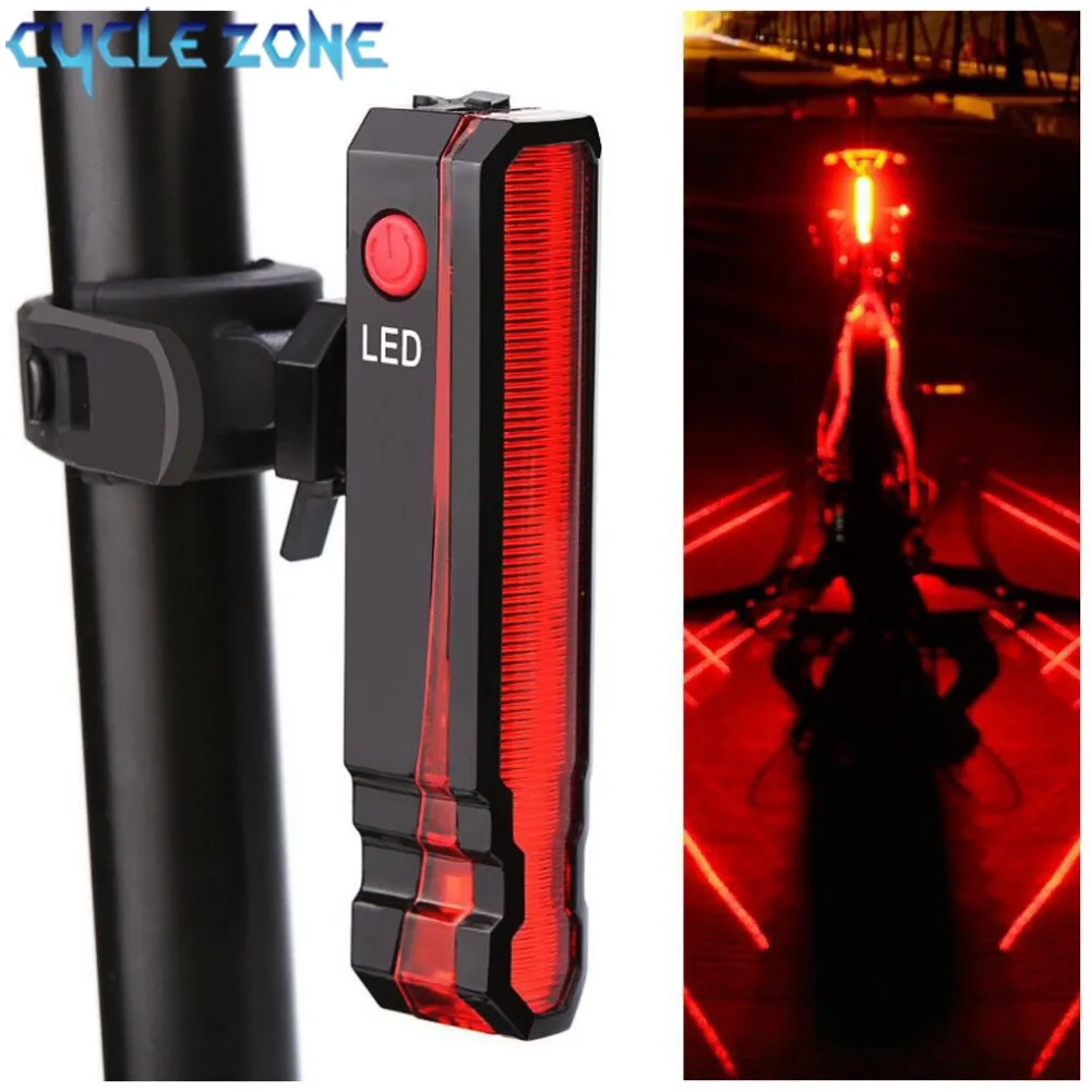 Bike Rear Light Line Warning Lamp Waterproof Seatpost LED Light USB Rechargeable MTB Road Bicycle Taillight