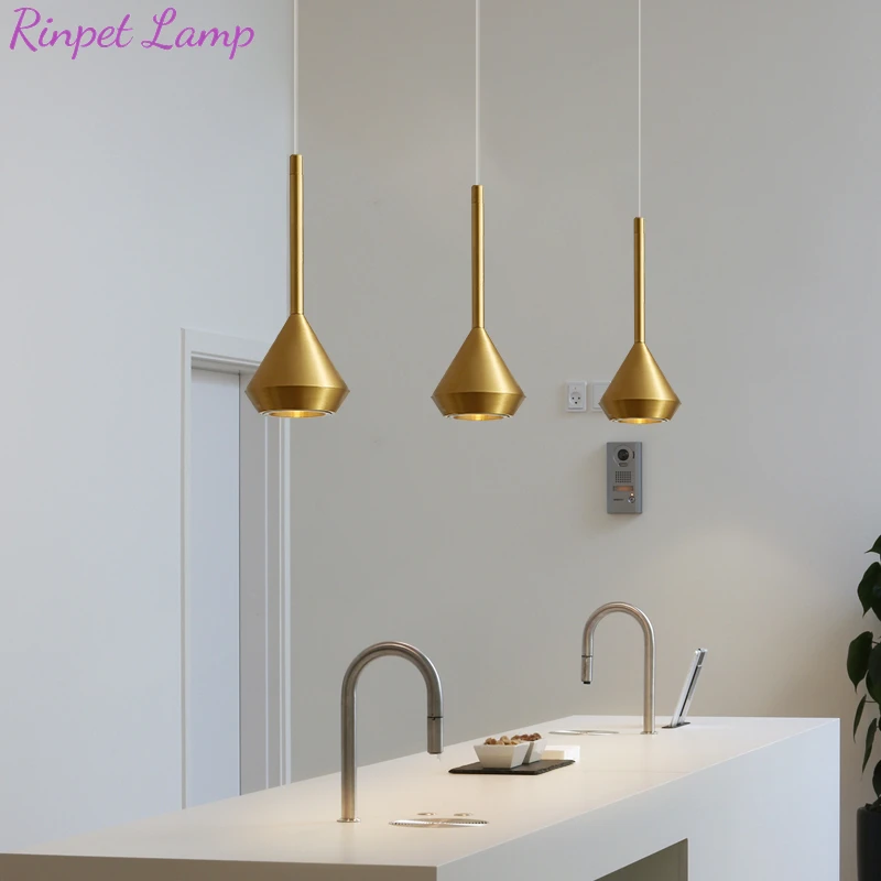 

Modern Led Pendant Lights Black Hanging Lamp Lampshade Home Chandelier Golden Black Kitchen Fixtures Bedroom Table Dining Room