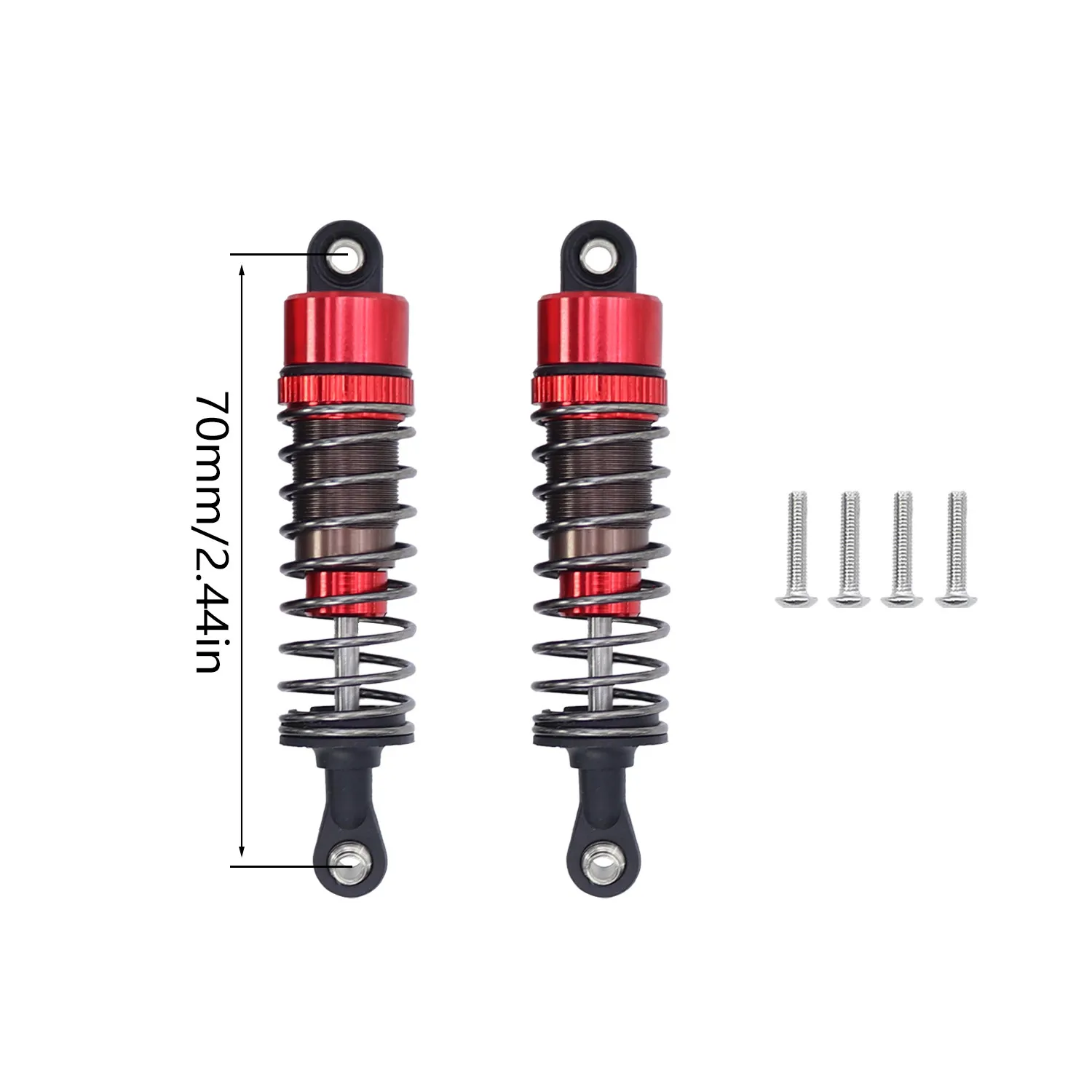 52-120Mm Adjustable Oil Pressure Shock Absorber, Suitable for 1/10 RC Off-road Vehicle Drift Car, Modified and Upgraded Parts