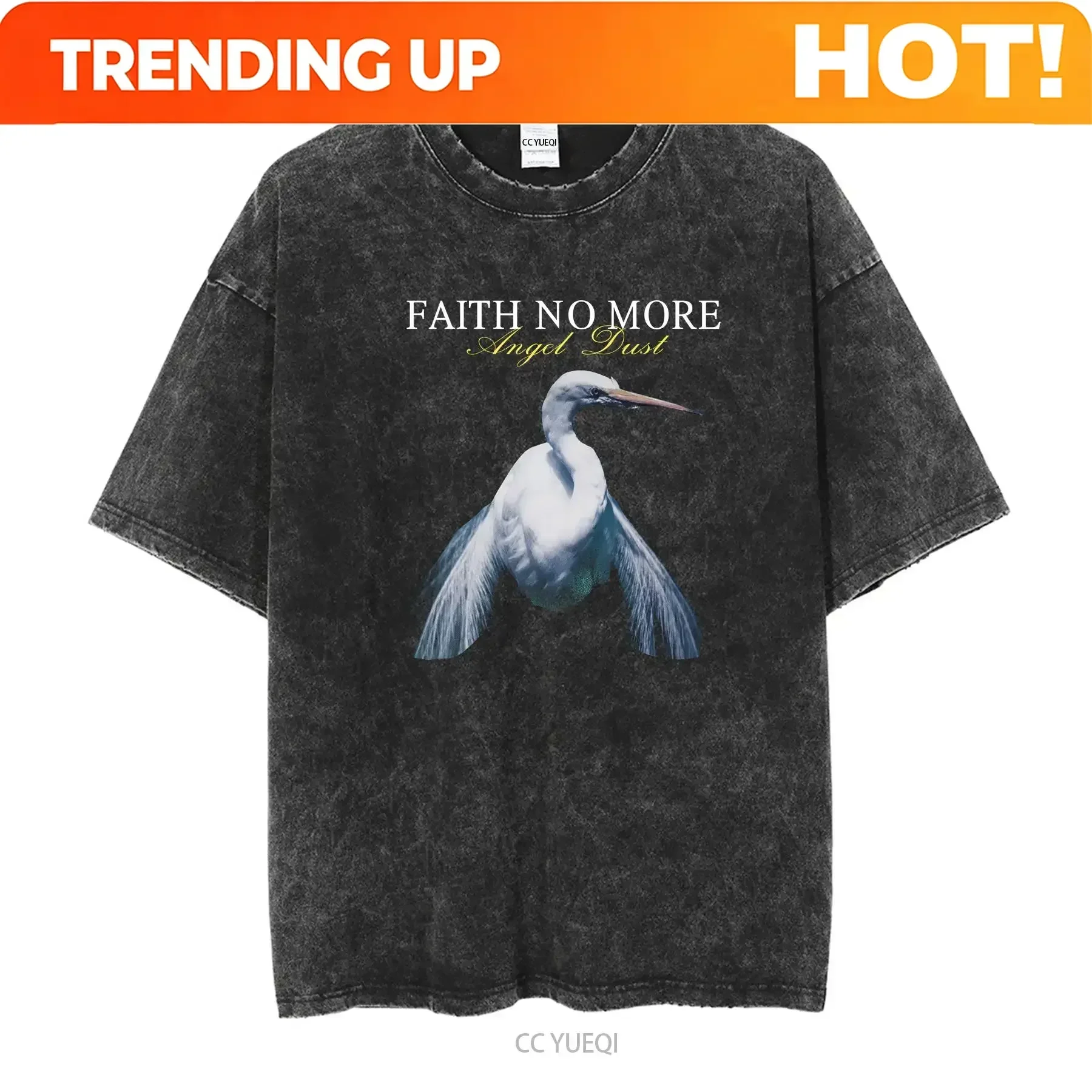 Customization Shirt Y2K 2005 Faith No More T Shirt Angel Dust Alternative Metal Band Men's XL Long Or Short Sleeves Vintage Wash