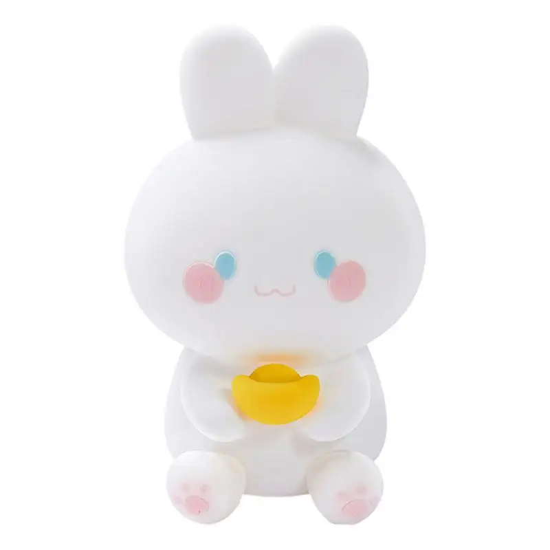 

Cute Bunny Kids Night Light Cute Bunny Lamp Desk Table Decorations Rechargeable Silicone Kawaii Rabbit Nightlight Cordless