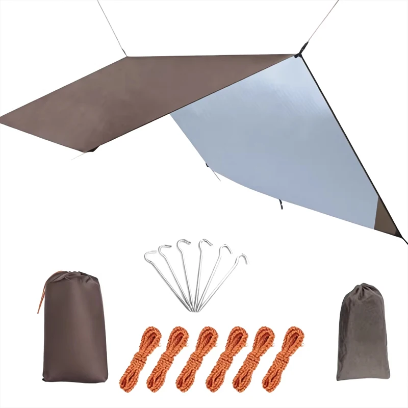 bache-de-camping-en-nylon-impermeable-2026-–-abri-solaire-d'ete-leger-pour-l'exterieur-protection-uv-bouclier-thermique-auvent-portable-avec-etui-de-rangement