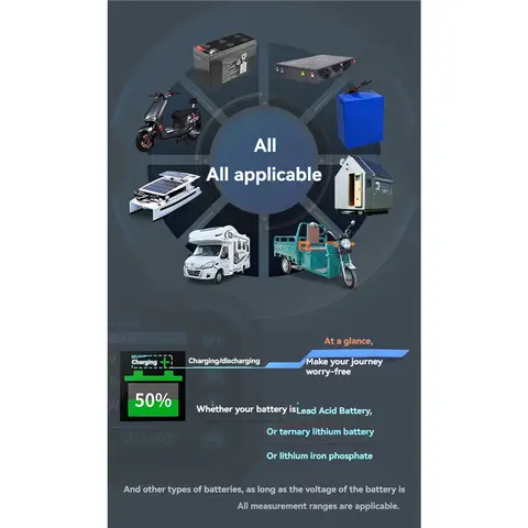 ABHY-KM140F Wifi Coulomb-mätare 400A Volt-amperemeter Strömförsörjning RV-batterikapacitetstestare för alla batterier 8 best sales voltmeter wifi - №8