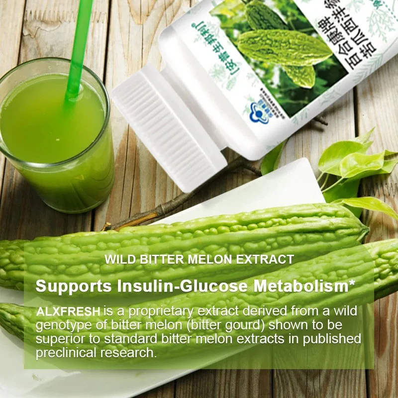 Organic Bitter Melon Extract Capsules, Stabilize Blood Sugar, Support Diabetes & Hypertension & Cardiovascular Health 60Capsules