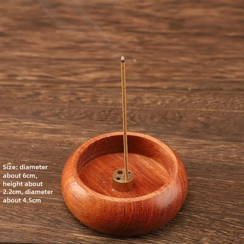 Fragrance Insertion Solid Wood Mini Circular Incense Stove Indoor Incense Wood Pear Multi Hole Thread Zen Incense Burner