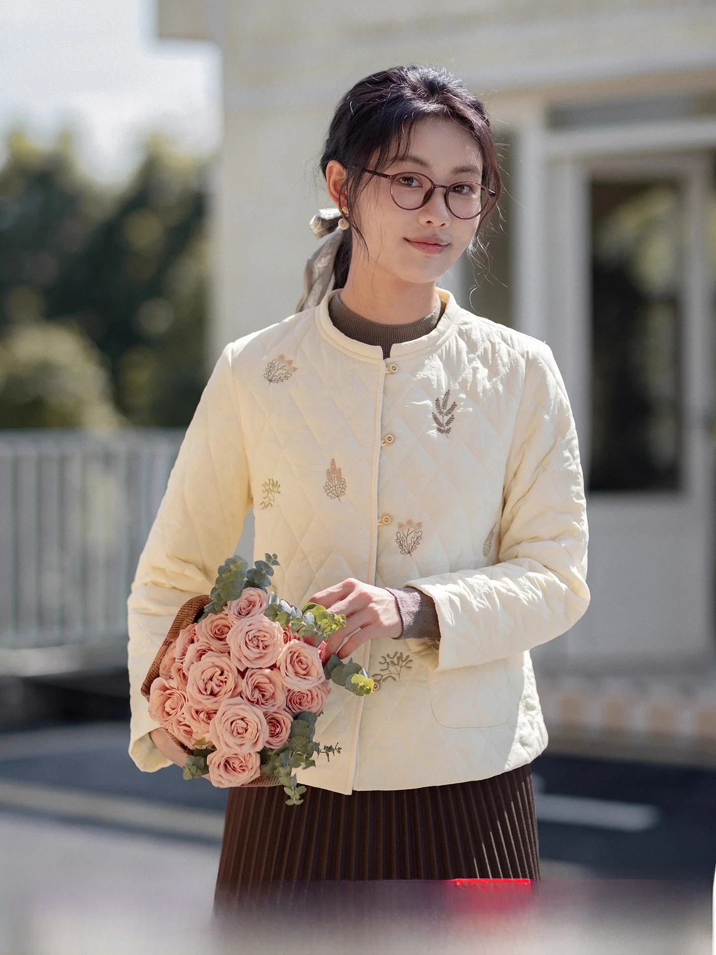 

Красная хлопковая куртка для женщин, осенне-зимняя новинка, модная верхняя одежда высокого качества, свободный крой, длинный рукав