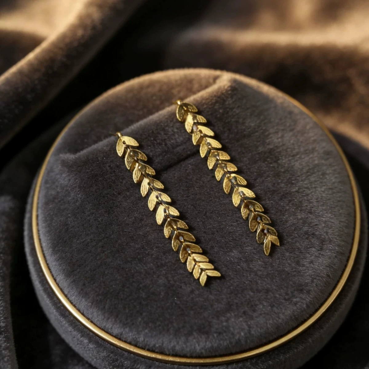 XIYANIKE Unique Gold Color Wheat Leaf Ear Stud Earrings For Women Fashion New Jewelry Gift Party серьги женские