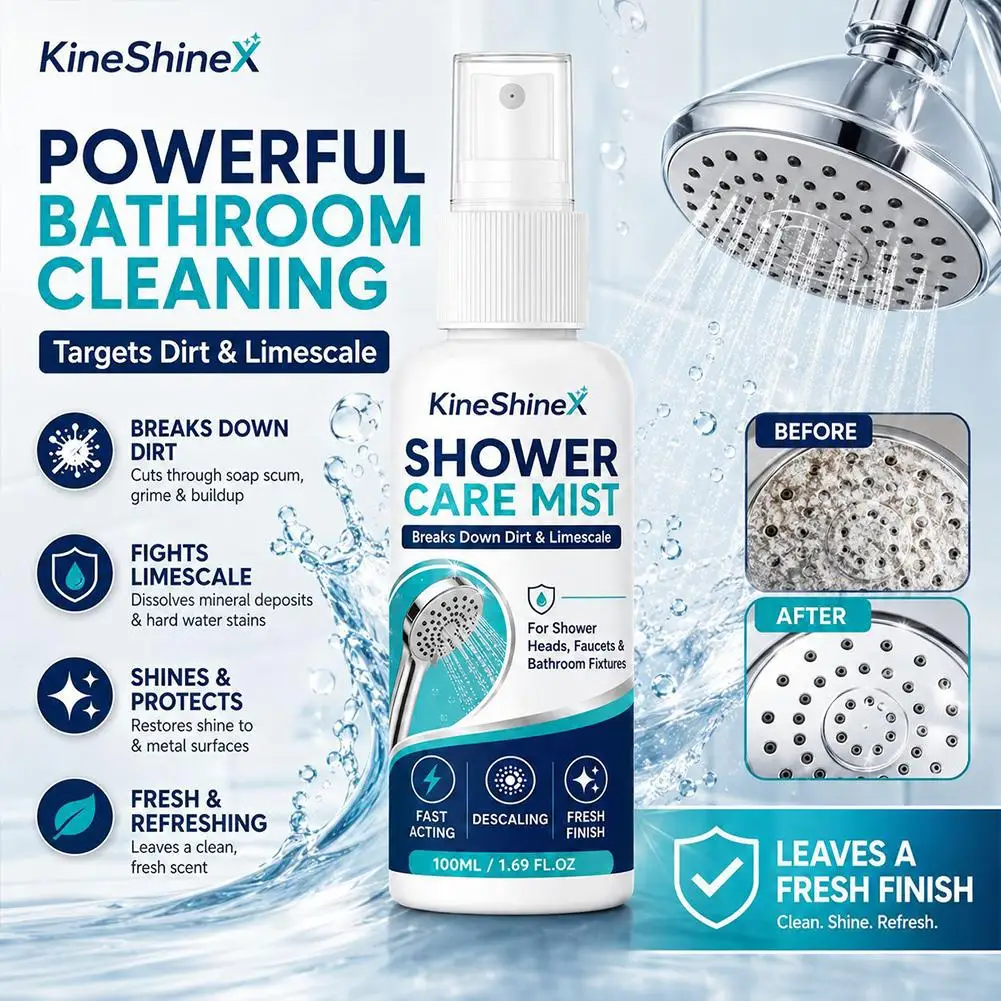 Multi-Surface Descaler Spray Bathroom Descaling Spray Shower Rust Removal Bathtubs Dirt Cleaning Tools Shower Care Mist