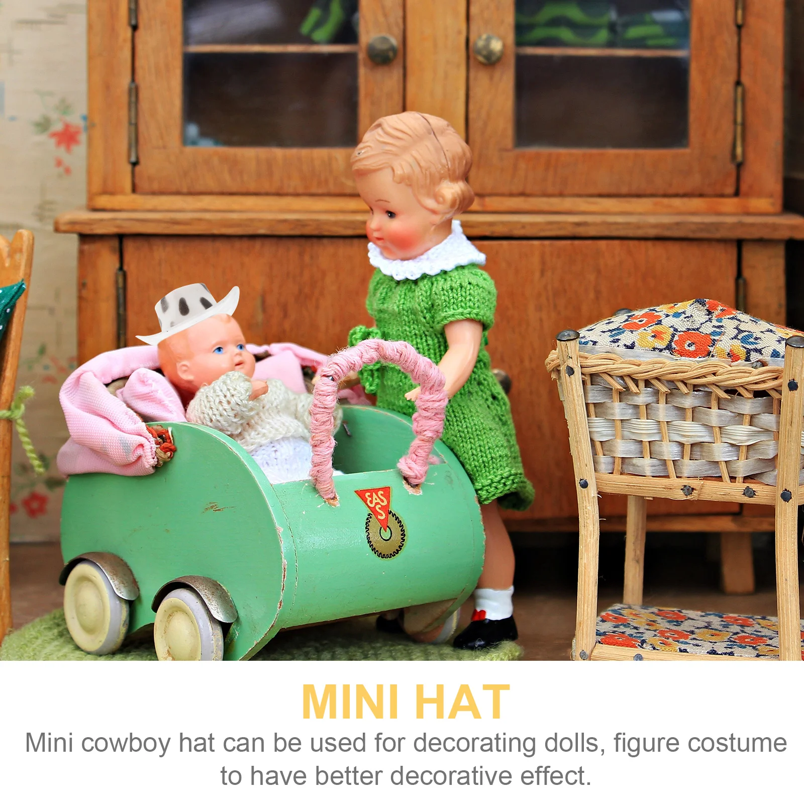 10 ชิ้น Mini หมวกเล็กๆอุปกรณ์เสริมพลาสติกน้ําหนักเบาตกแต่งหัตถกรรม Photo Props สําหรับตุ๊กตา