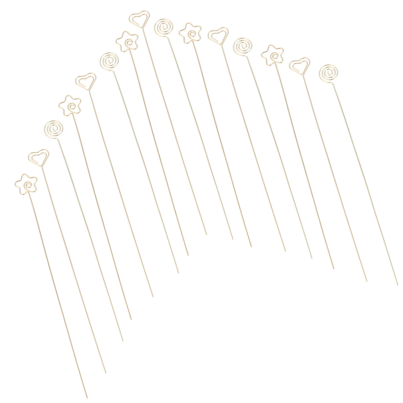 30-teiliges Set mit Blumenstrauß-Clips aus Metall, Stahldraht, Blumen-Picks für die Herzstück-Display, dekorative Blumen-Kartenhalter, florale Stahl-Picks