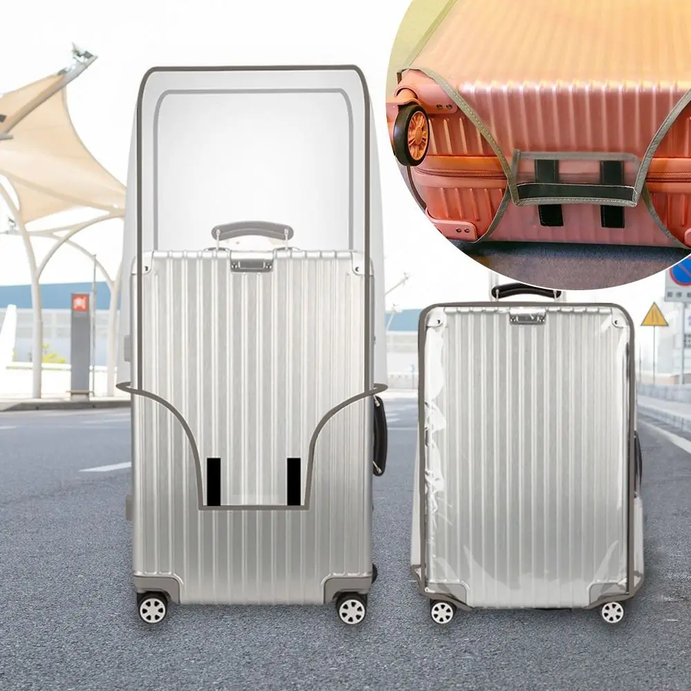 Transparent PVC Luggage Protector Cover 16-28 Inch Luggage Protector Cover  Wear Resistant Suitcase Protector Cover