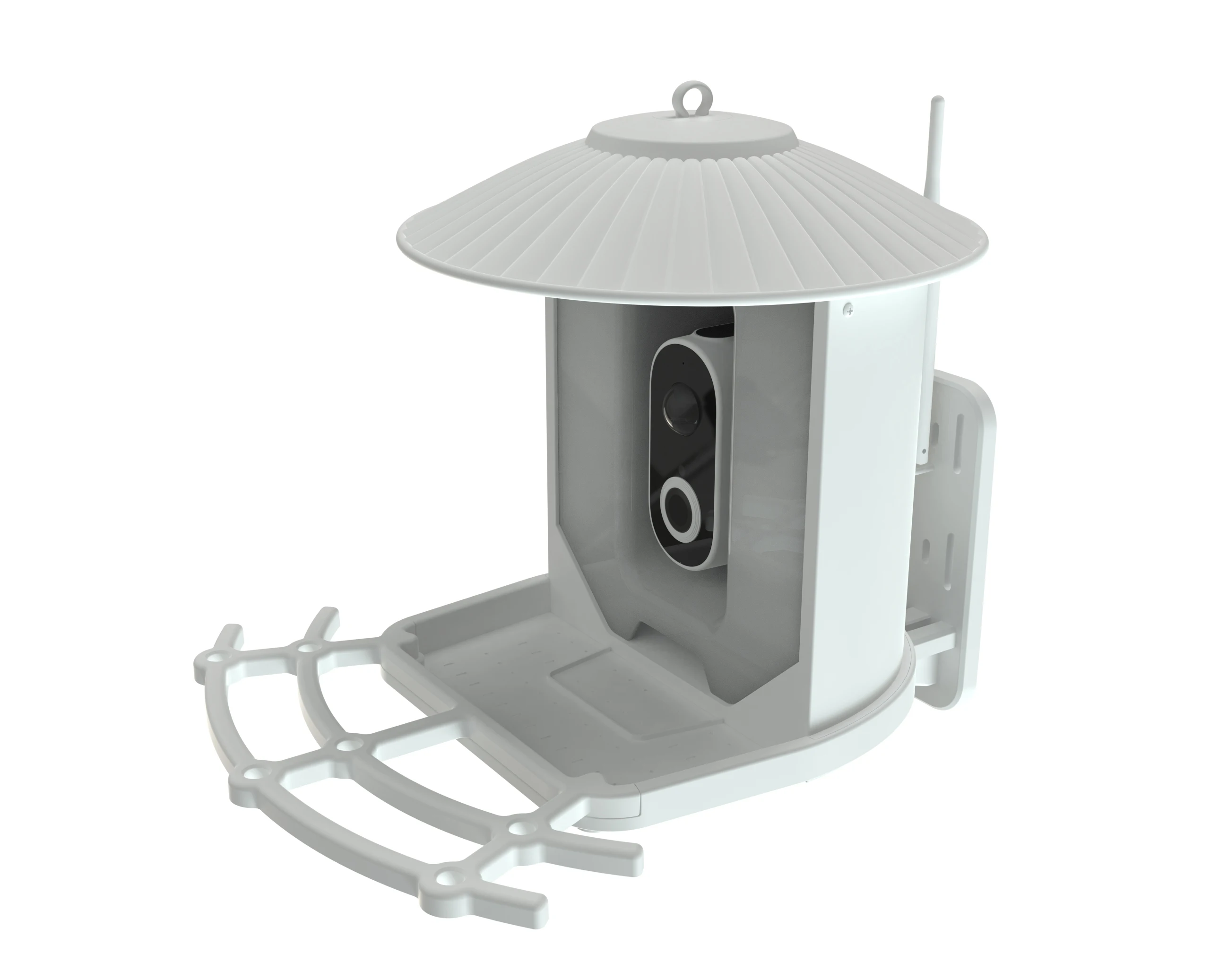 Smart AI Powered Solar Bird Feeder Home Security with Live Bird Species Detection Memory Card Storage Recording Function