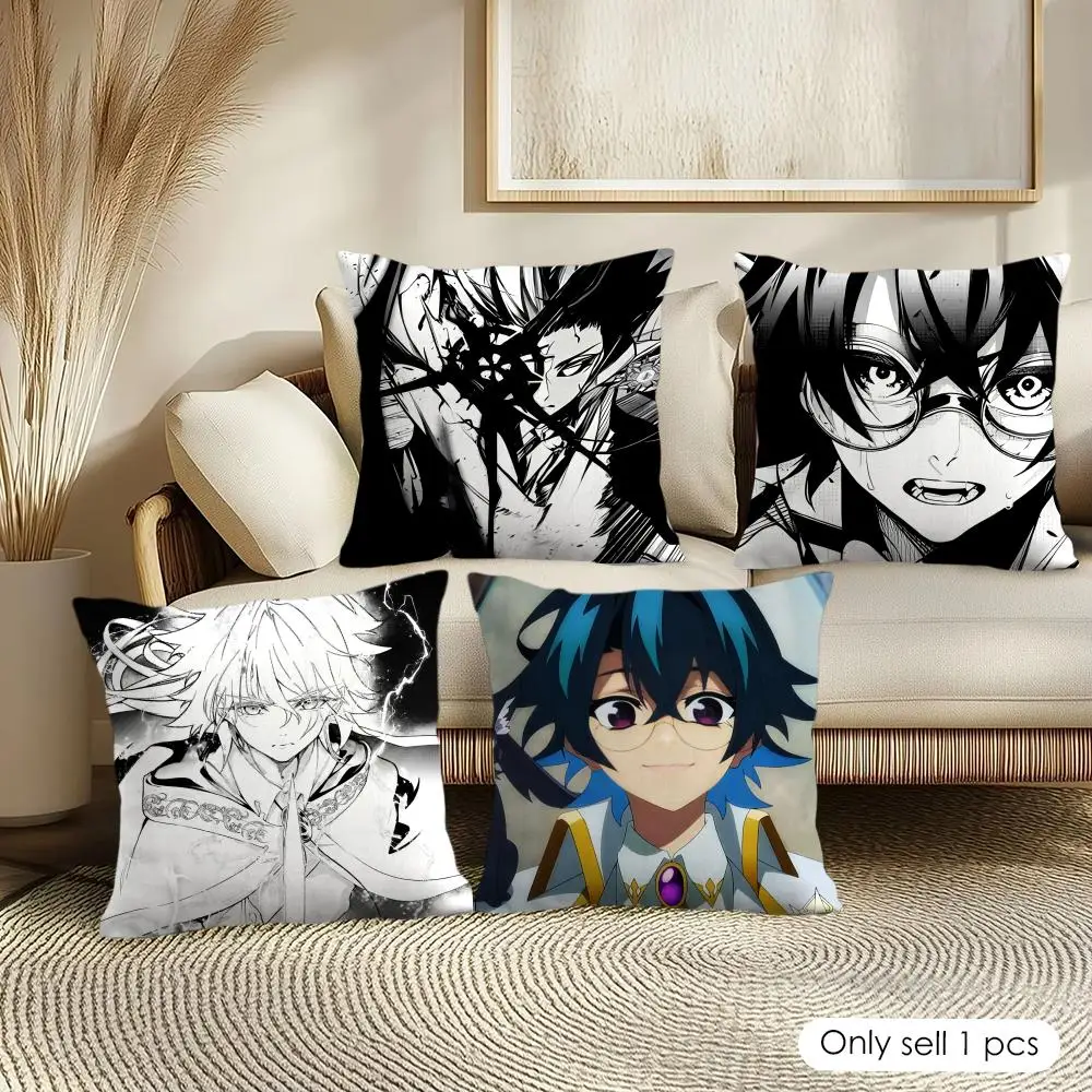 W-wistoria Wand and Sword Cushion Cover Soft Short Plush Pillow Cover Smooth Cozy Texture Aesthetic Cushion Case Home Decor