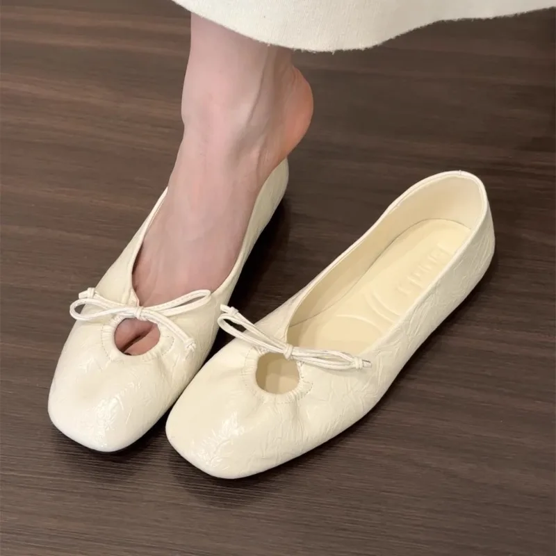 

2025 Summer Comfortable Casual Outdoor Women's Flat Shoes Spring Summer Simple Gentle Soft Sole Versatile Casual Single Shoes