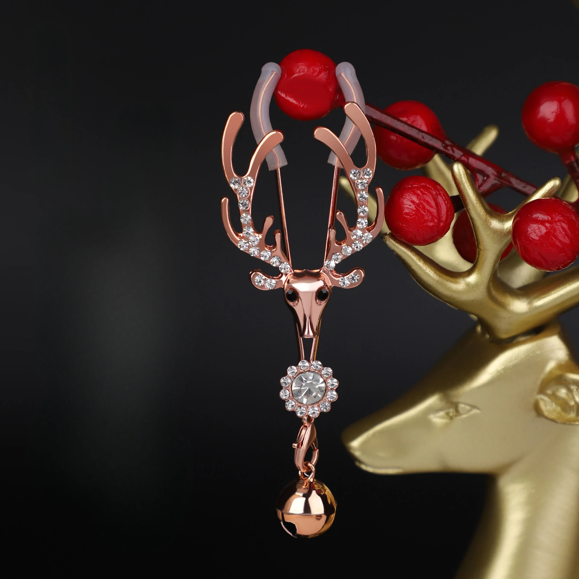 ارتفع الذهب الغزلان النمذجة قابل للتعديل الحلمة المشابك مع جرس SM الأزواج تحفيز البظر الحلمة كليب يمزح الدعائم لوازم #2